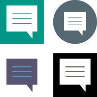 Unique Single Chat Bubble Icon Design vector