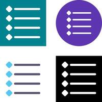 Unique Bulleted list Icon Design vector