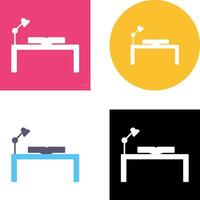 Unique Study Desk Icon Design vector