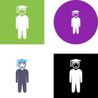 Unique Student Standing Icon Design vector