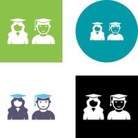 Unique Graduates Icon Design vector