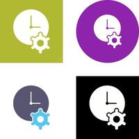 Unique Time Optimization Icon Design vector