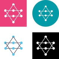 Unique Networks Icon Design vector