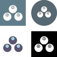 Unique Snooker Balls Icon Design vector