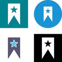 Unique Bookmarking Services Icon Design vector