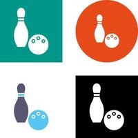 Unique Bowling Icon Design vector