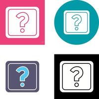 Unique Question Mark Icon Design vector