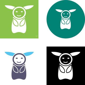 Unique Game Character Icon Design vector