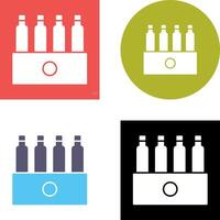 Unique Pack of Beers Icon Design vector