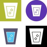 Unique White Russian Drink Icon Design vector