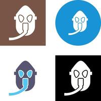 Unique Oxygen Mask Icon Design vector