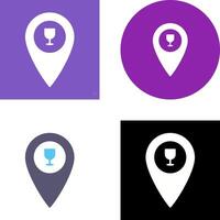 Unique Bar Location Icon Design vector