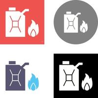 Unique Fuel to Fire Icon Design vector