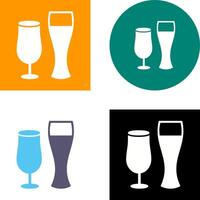 Unique Beer Glasses Icon Design vector