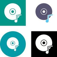 música discos compactos icono diseño vector