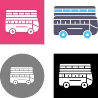 diseño de icono de autobús doble vector