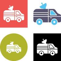 diseño de icono de furgoneta de noticias vector
