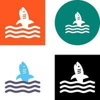 Dangerous Shark Icon Design vector
