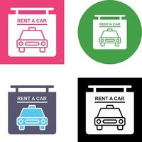 Rent a Car Icon Design vector