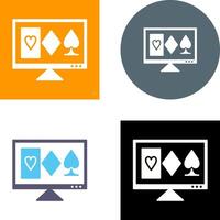 Online Gambling Icon Design vector