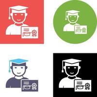 Unique Receiving Degree Icon Design vector