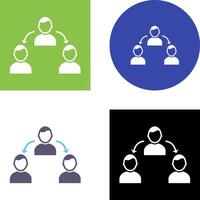 Unique Connected Profiles Icon Design vector