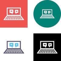 Unique Online Converstaion Icon Design vector