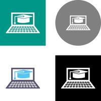 Unique Online Graduation Icon Design vector