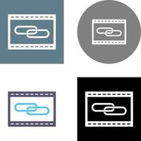Unique Link Optimization Icon Design vector