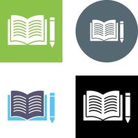 Unique Pencil and Book Icon Design vector