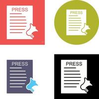 Unique Press Releases Icon Design vector