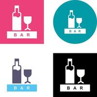 Unique Bar Sign Icon Design vector