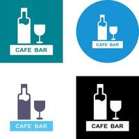 Unique Drinks Cafe Icon Design vector