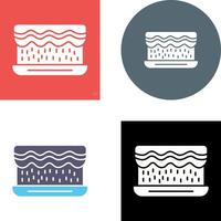 Unique Cream Cake Icon Design vector