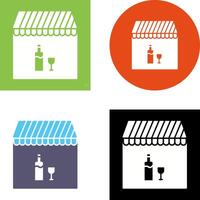 Unique Cafe and Bar Icon Design vector