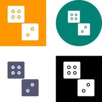 Unique Dice Icon Design vector