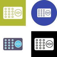 Unique Ring Alarm Icon Design vector