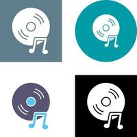 único música discos compactos icono diseño vector
