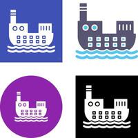 Cargo Ship Icon Design vector