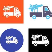 Missile Truck Icon Design vector