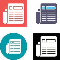 News Paper Icon Design vector