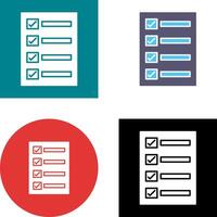 Filling Ballot Paper Icon Design vector