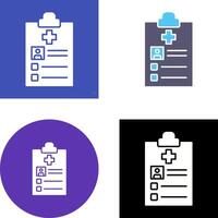 Medical Record Icon Design vector