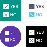 Yes No Option Icon Design vector