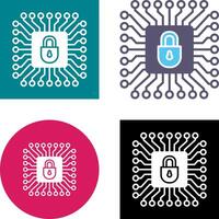 Cyber Protection Icon Design vector