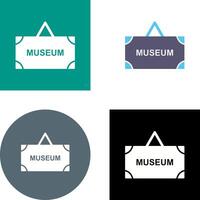 museo etiqueta icono diseño vector