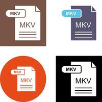 MKV Icon Design vector