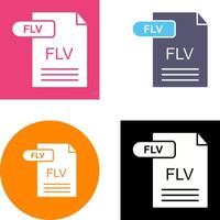 FLV Icon Design vector