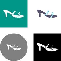 Stylish Sandals Icon Design vector