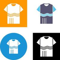 T Shirt with lines Icon Design vector